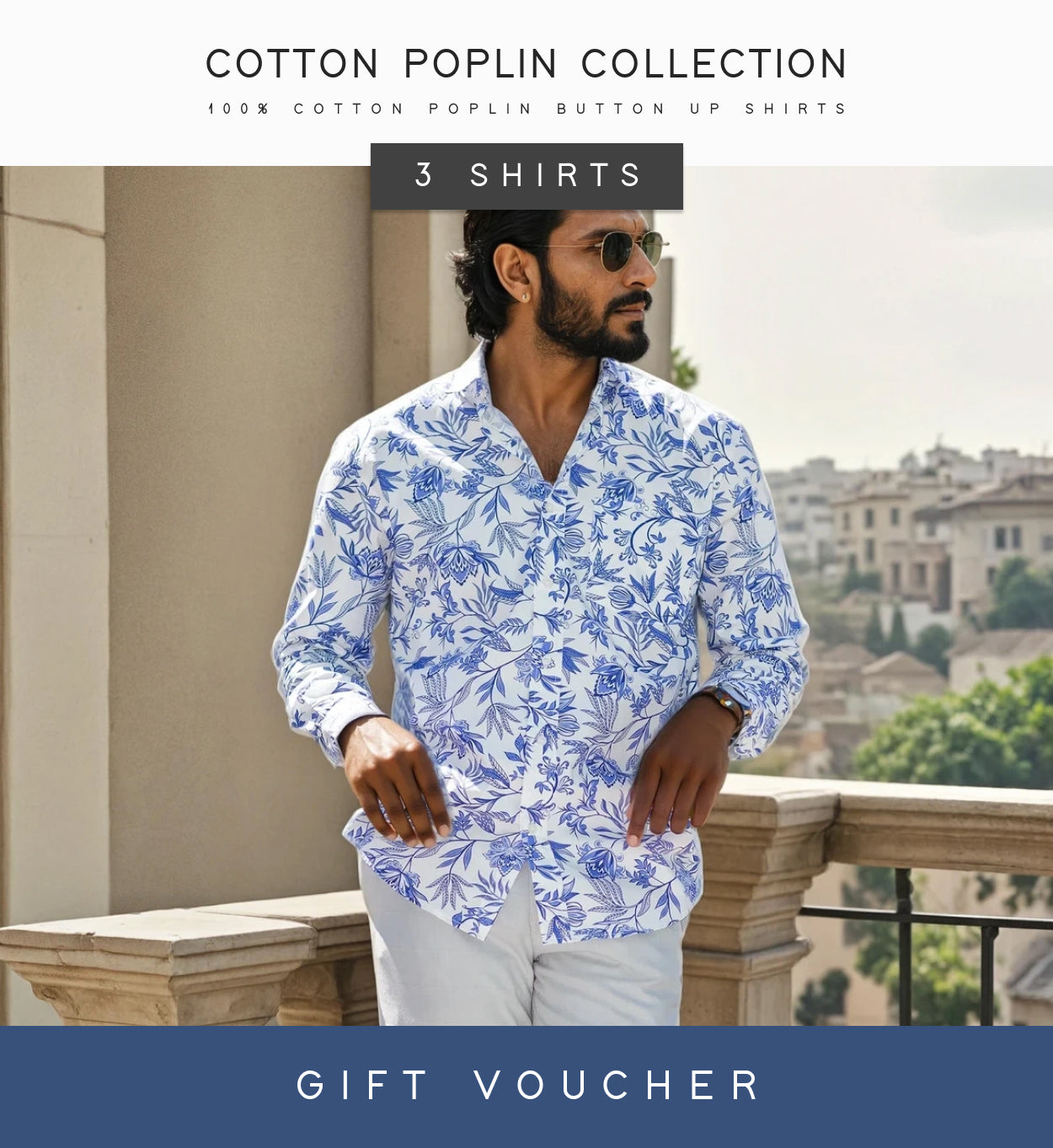 3 x Cotton Poplin Shirt Gift Voucher