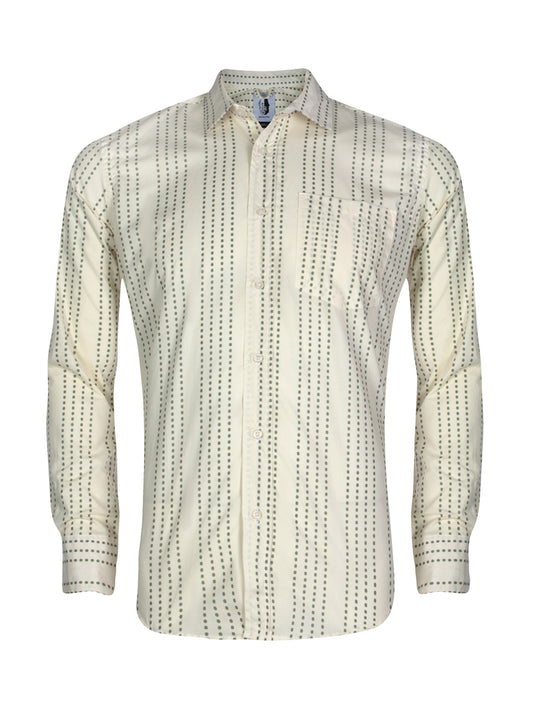 Ivory Rhythm - Premium 100% Cotton Poplin Shirt