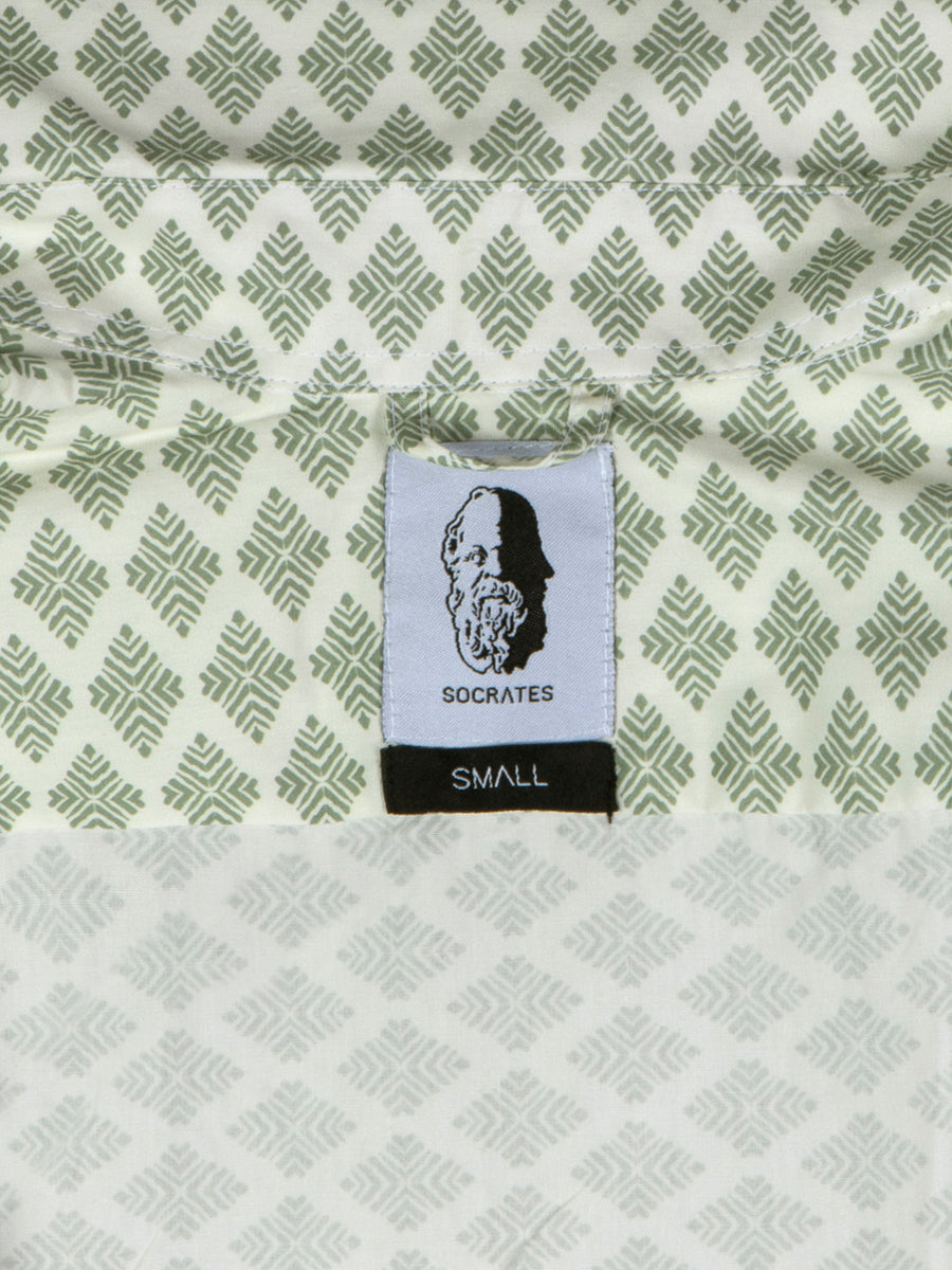 Sage Mosaic - Premium 100% Cotton Poplin Shirt
