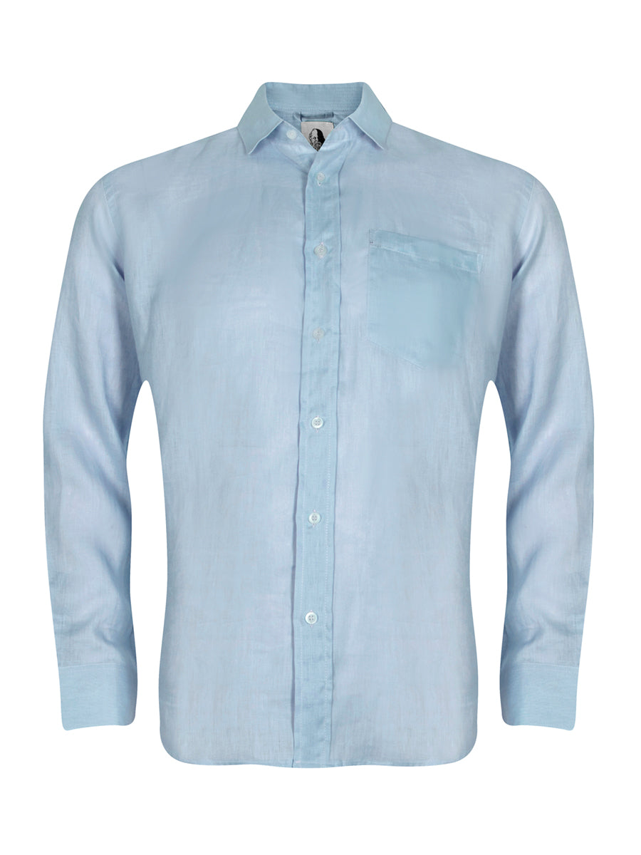 Linen Light Blue - Premium 100% Linen Shirt