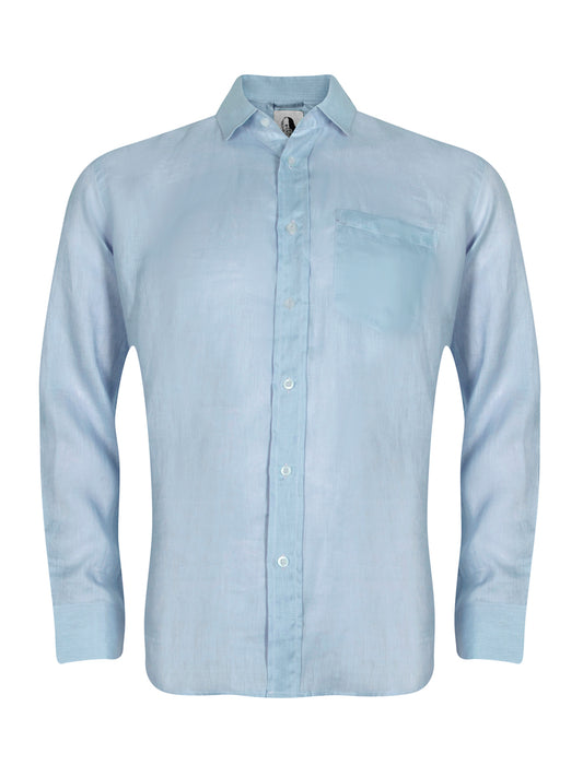 Linen Light Blue - Premium 100% Linen Shirt