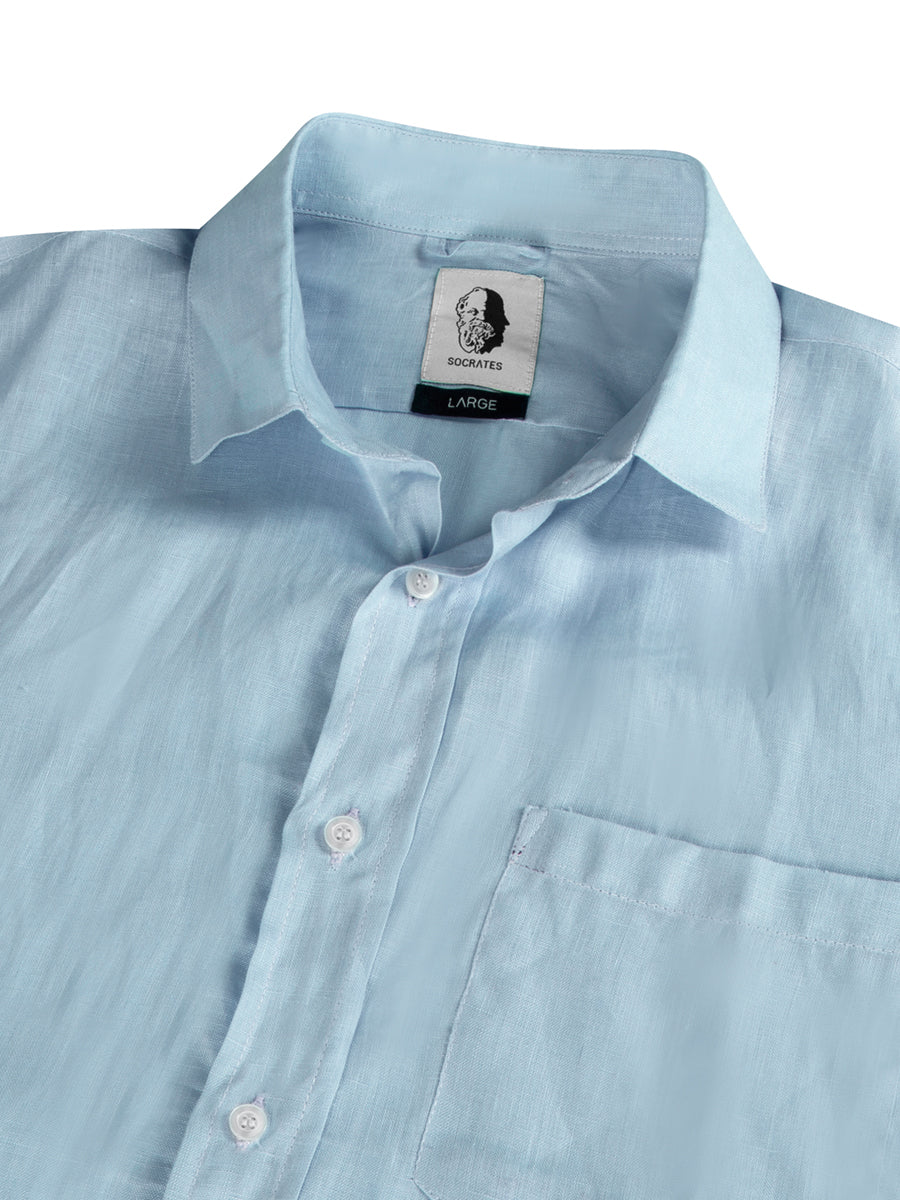 Linen Light Blue - Premium 100% Linen Shirt