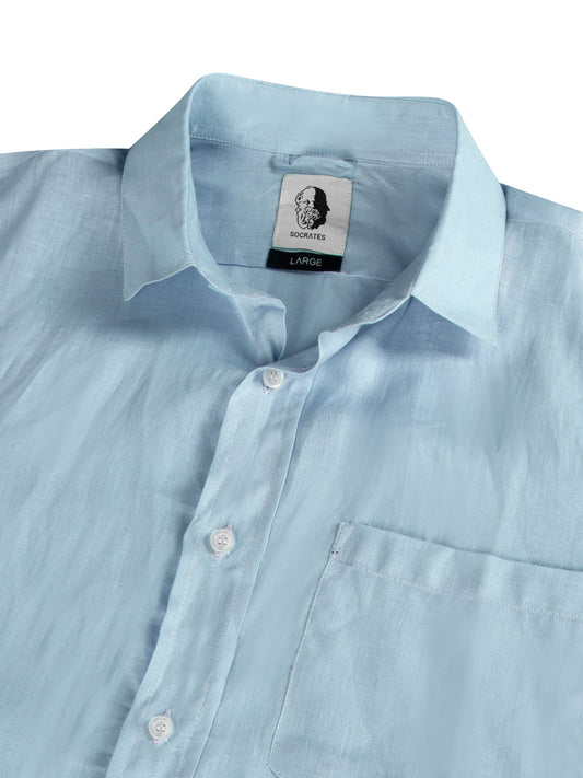 Linen Light Blue - Premium 100% Linen Shirt
