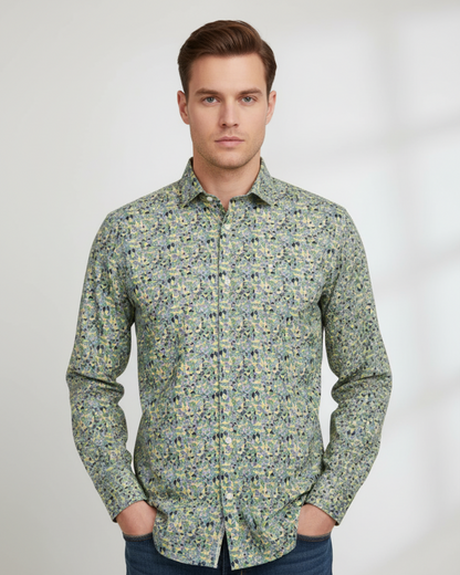 Blue Mirage – Hochwertiges Popeline-Hemd aus 100 % Baumwolle