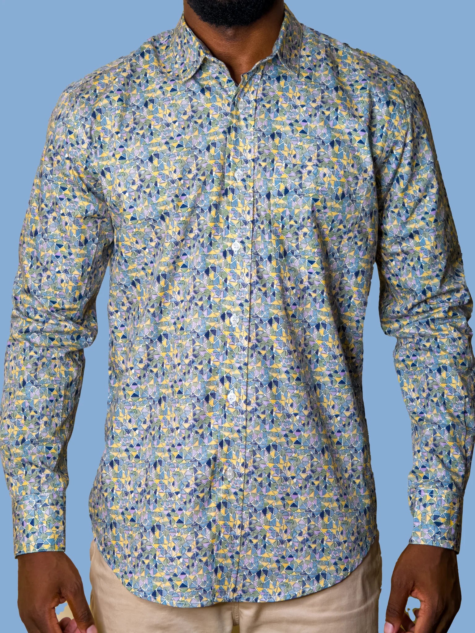 100% Cotton Poplin Button up Shirt for men - Socrates Menswear New Designs