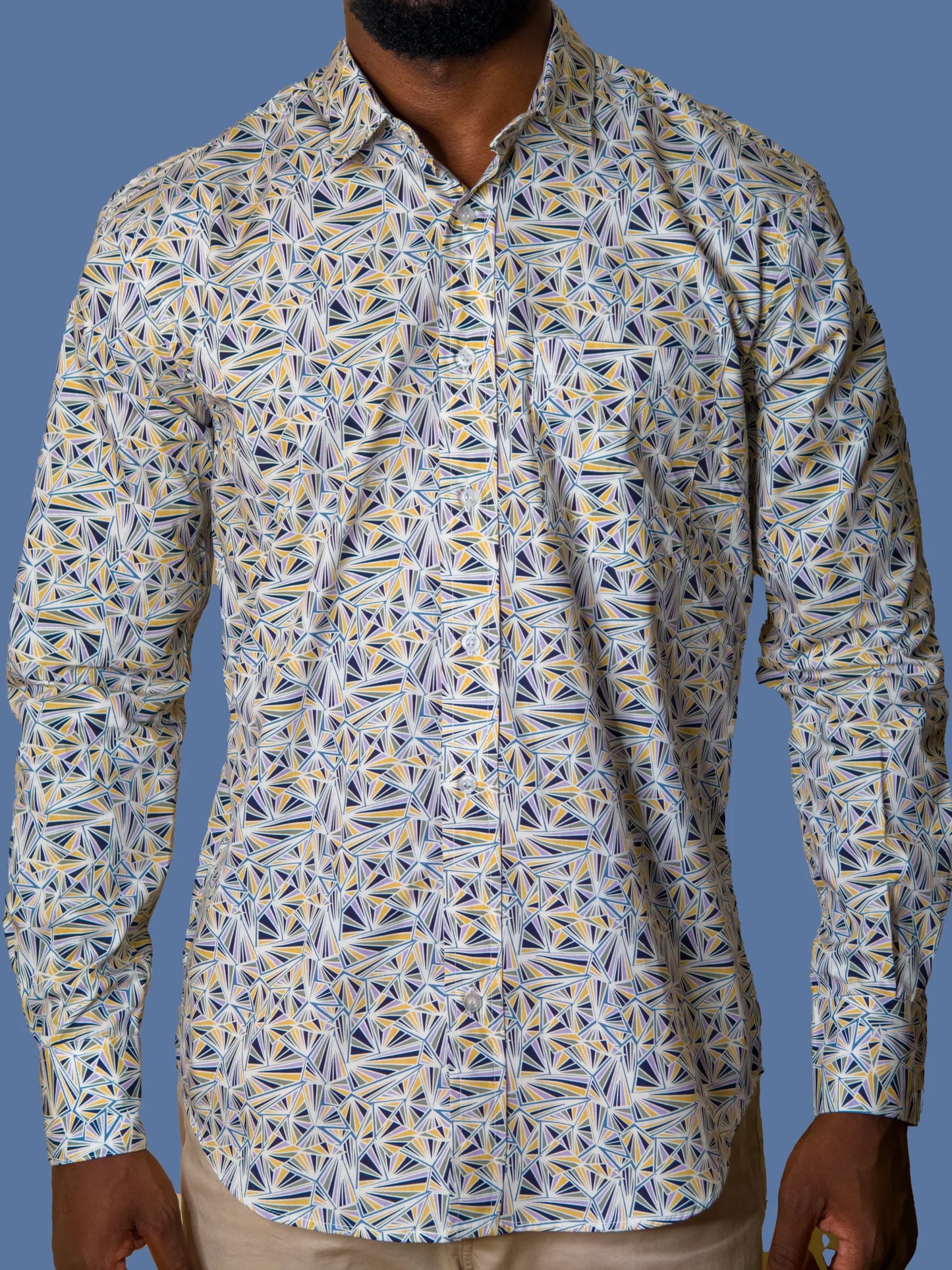 100% Cotton Poplin Button up Shirt for men - Socrates Menswear New Designs