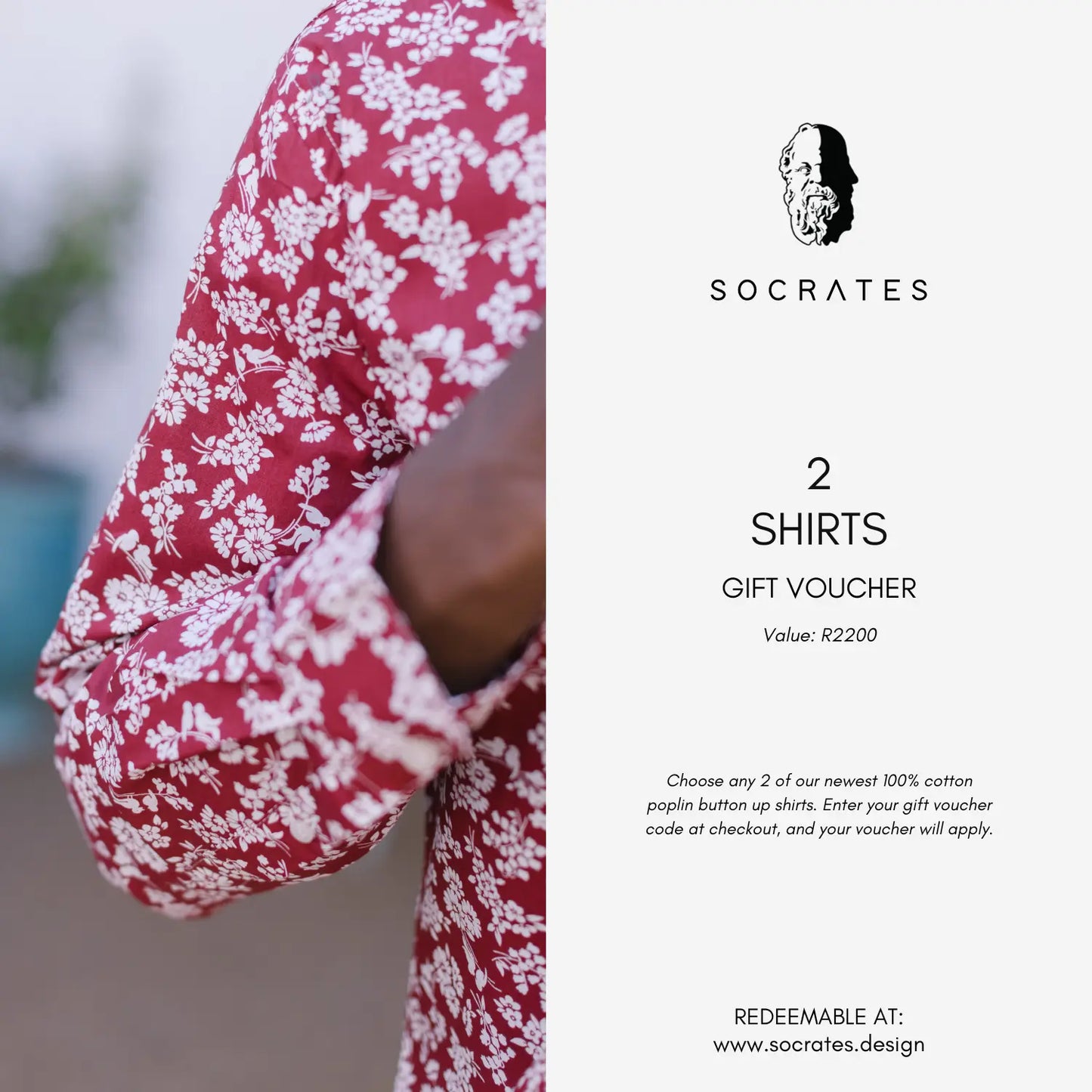 Socrates 2 x SHIRT GIFT VOUCHER