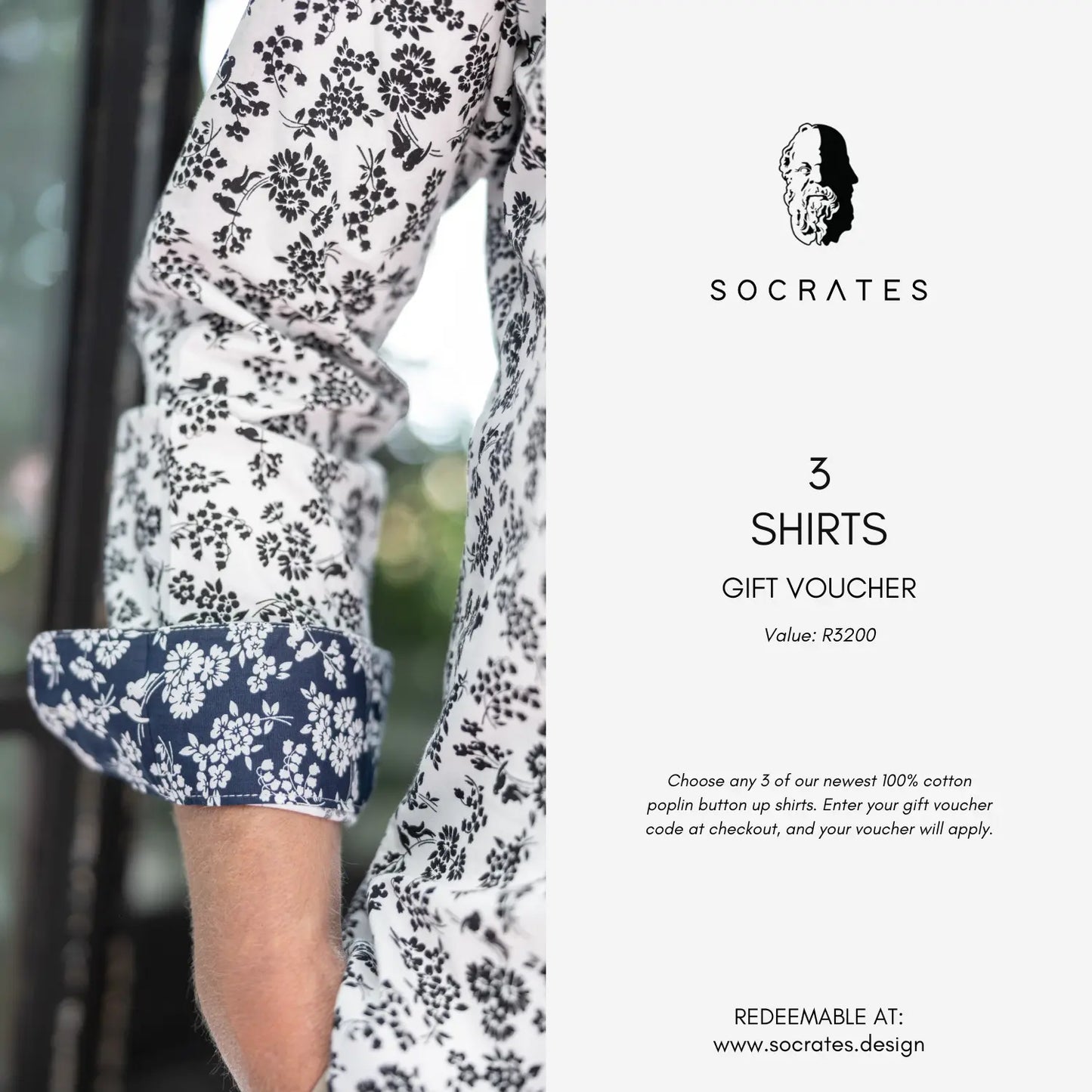 SOCRATES 3 x SHIRTS GIFT VOUCHER