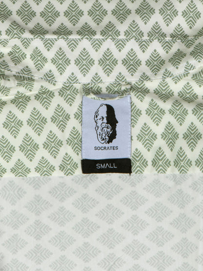 Sage Mosaic - Premium 100% Cotton Poplin Shirt